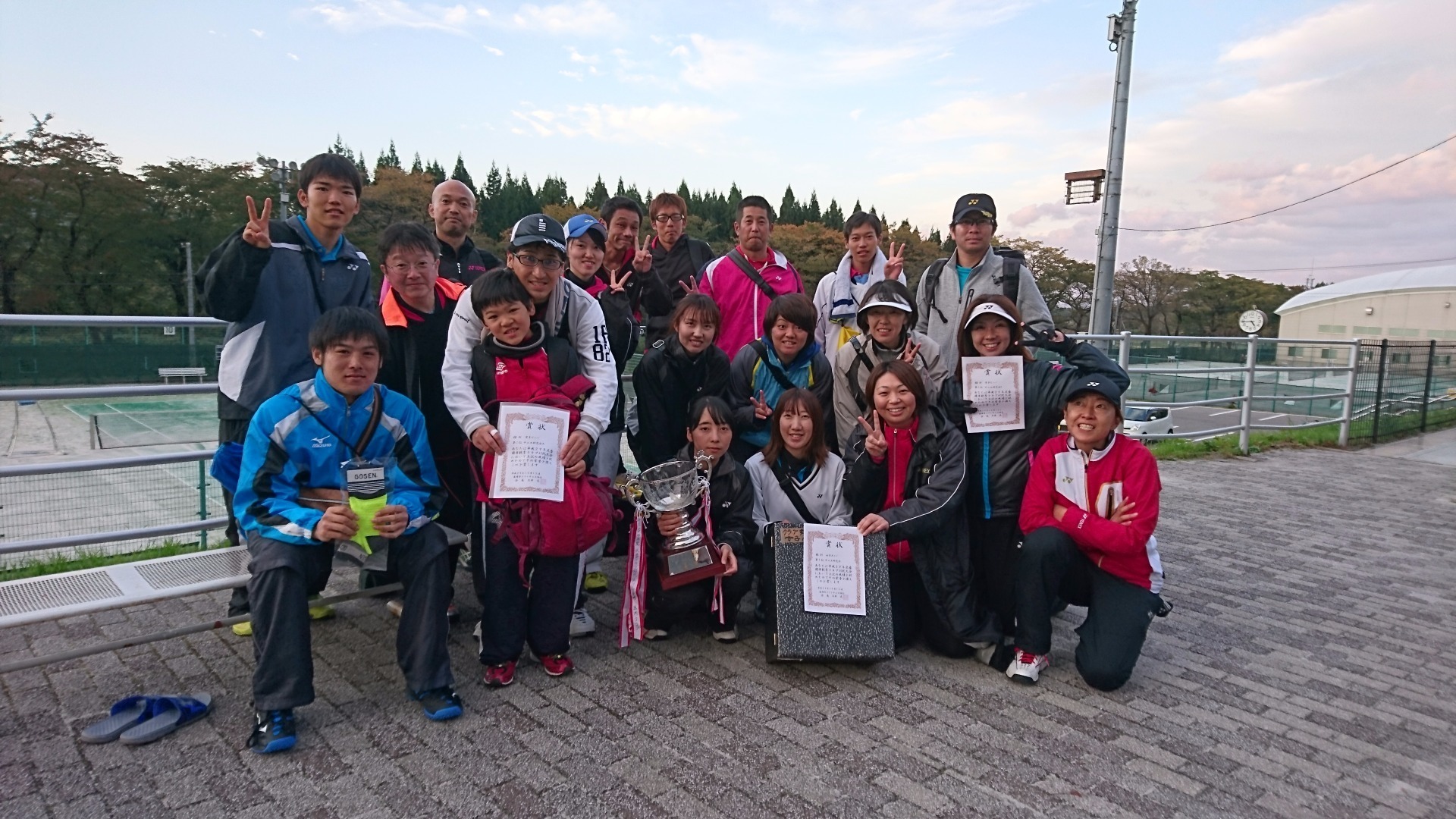 盛岡市秋季クラブ対抗全チーム入賞 盛岡ソフトテニス研究会